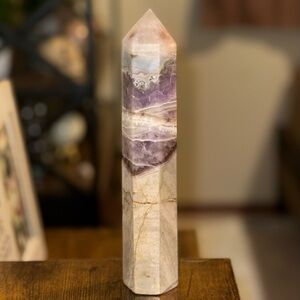 Natural Amethyst Crazy Lace Healing Tower